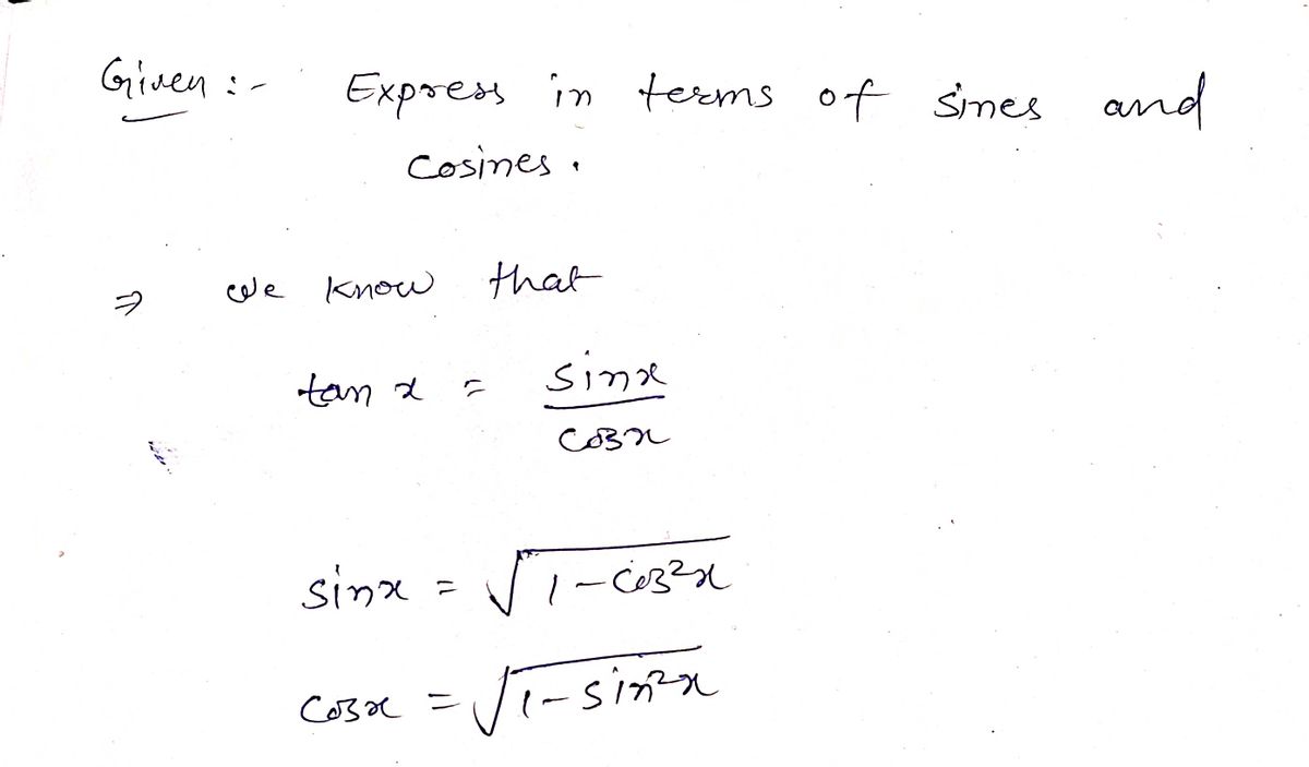 Trigonometry homework question answer, step 1, image 1